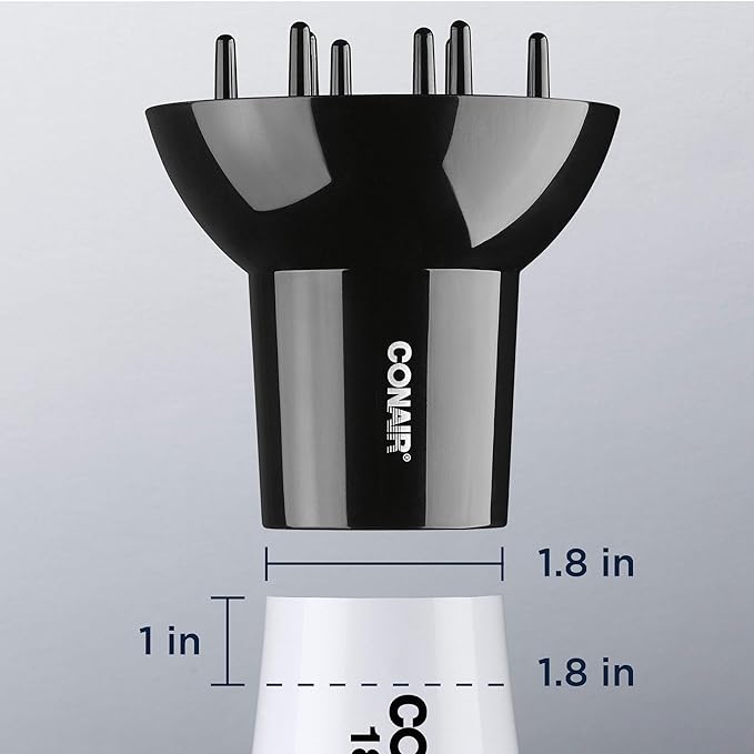 Conair Diffuser Attachment for Hair Dryer,Volumizing Universal Blow Dryer Diffuser for Frizz-Free Curls,Fits Dryers from 1.75-Inch to 2.3-Inch Nozzle Sizes,Black,(Pack of 4)