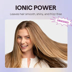 Wavytalk Hair Dryer with Diffuser, Blown Away Ionic Blow Dryer for Curly Hair with Comb, 1875W Fast Drying Hair Dryer with Ceramic Technology, 3 Attachments for All Hair Types, Light and Quiet, Pink