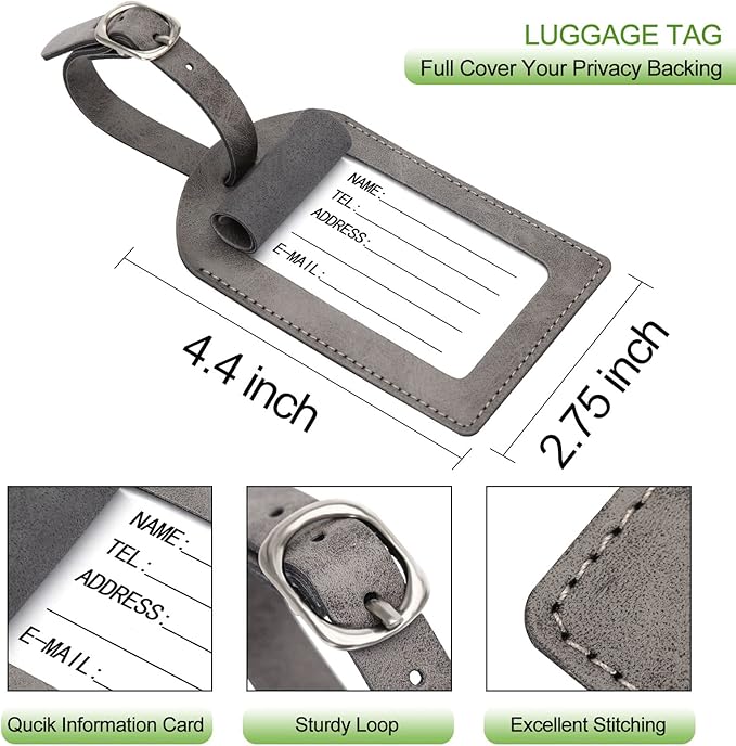 Passport Holder With Luggage Tag Travel Essentials Passport Cover Wallet RFID - Image 3