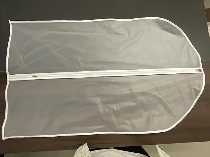 Garment Bag Clear for Long Dress 24'' x 60'' Zippered Garment Bags for Hanging - Image 9