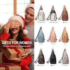 7L Sling Bag for Women Men Leather Small Sling Backpack Daypack Anti Theft - Image 8