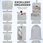 BAGAIL 9 Set Packing Cubes Luggage Packing Organizers - Image 4