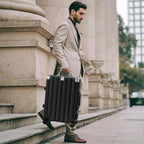 Krute Checked Aluminum Frame Suitcase 24 Inch Zipperless Luggages Hardside PC - Image 9