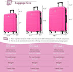 Merax Luggage Sets of 3 Piece Carry on Suitcase Airline Approved, Hardcase - Image 2