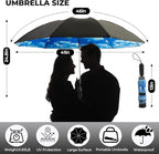 Compact Inverted Travel Umbrella, Automatic Open Close, 9-Rib 46 Inch Windproof - Image 4