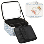 Relavel Travel Makeup Bag with LED Mirror, Portable Cosmetic Train Case with 3 - Image 9
