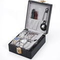 BISON DENIM Watch Box, 4 Watch Travel Case by BISONDENIM