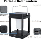 Solar Lantern Outdoor Table Lamp, Touch Control Outdoor Cordless Lantern - Image 4