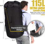 Backpack Laundry Bag, 115L Heavy Duty Extra Large College Laundry Backpack - Image 3