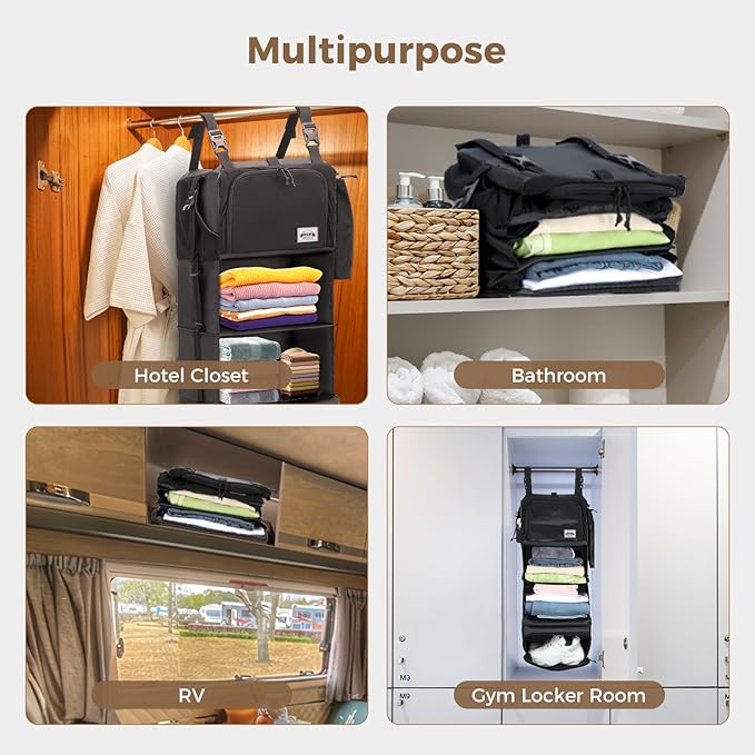 Hanging Packing Cubes for Travel – Portable Closet Organizer - Image 7