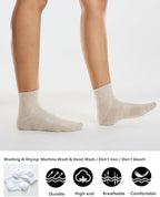 CS CELERSPORT 6 Pairs Women's Running Ankle Socks Athletic Sport Socks Cushioned - Image 3