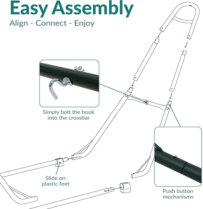 Sunnydaze Universal Double Hammock Stand Only - Image 6