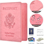 Eoehro Passport and Vaccine Card Holder, Faux Leather, Lightweight, Waterproof - Image 4