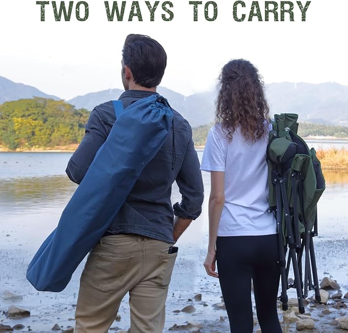 PORTAL Oversized Folding High Back Portable Lawn Chairs - Image 7