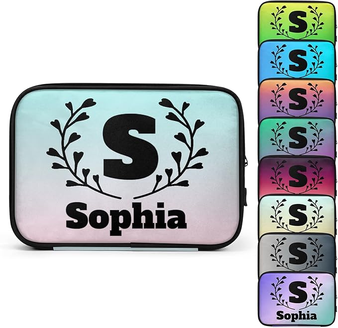 Custom Electronics Organizer Travel Case Personalized Name Initials Cable by Unknown