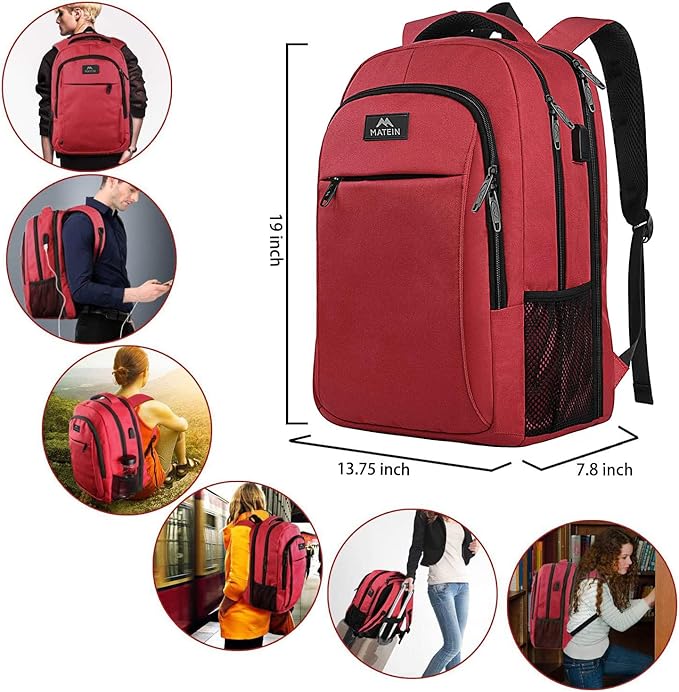 MATEIN 17 Inch Laptop Backpack for Women, Extra Large TSA Friendly Backpack - Image 6