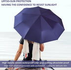 Folding Umbrella Anti-UV Compact Durable Folding Umbrella Auto Open Close - Image 7