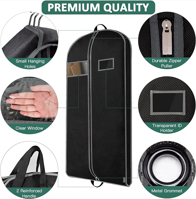 BALEINE 1PK Heavy Duty Garment Bag - Image 5