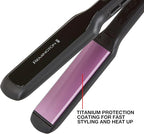 Remington 1 3/4" Flat Iron, Hair Straightener with Anti-Static Technology, 30-Second Heat Up & 60 Minute Auto Shut-off, 30% Longer Ceramic Floating Plates, Titanium + Ceramic Coating