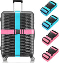 BILIONE 4 Pack Luggage Straps 79" Long Belts Keep Suitcase Secure While by BILIONE