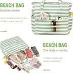 LEDAOU Beach Bag Waterproof Sandproof Women Tote Bag Pool Bag - Image 5