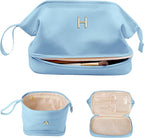 Gifts for 10 11 12 14 15 16 Year Old Girls, Initial Large Makeup Bag, by Vogewood