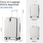 Hanke 20 Inch Carry On Luggage Hard Shell Suitcases - Image 3