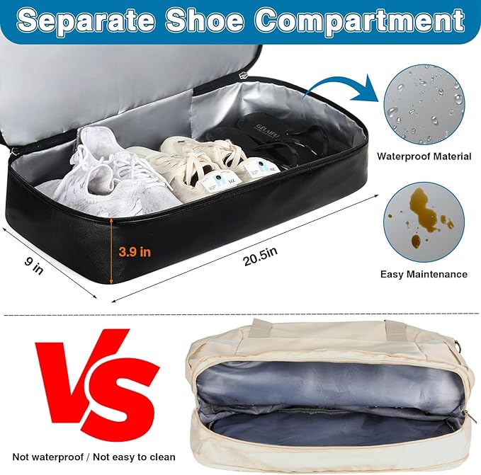 Weekender Bag for Women, Travel Duffel Bag Carry On Overnight Bag - Image 4