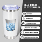 20 oz Tumbler with lid Double Wall Vacuum Insulated Tumblers Stainless Steel - Image 3