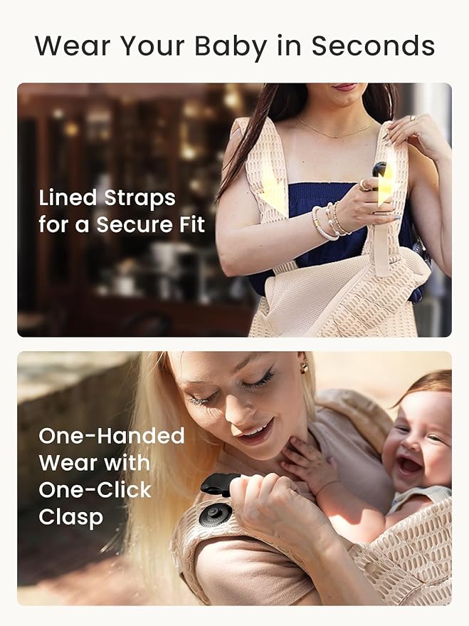 Grownsy Baby Carrier Newborn to Toddler, Ergonomic & Cozy Wraps - Image 3