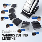 SUPRENT Cordless Hair Clippers for Men Professional Hair Cutting Trimmer with LED Display Trimmer for Barbers & Home Use