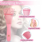 BRUSHZOO Hair Brush Set, Hair Brushes for Women Men kid Wet Dry All Hair Detangling Parting Styling