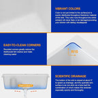 Dcolora White Granite Composite Kitchen Sink Drop In, 33x22 Large Single Bowl - Image 4