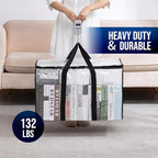 TAILI Extra Large Moving Bags, 10 Pack Clear Heavy Duty Totes - Image 5