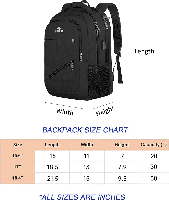 MATEIN School Laptop Backpack, Large TSA Friendly College Computer Bookbag - Image 6