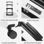 KROSER Carry On Luggage with Spinner Wheels & Built-in TSA Lock, Expandable Top - Image 4