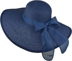 DRESHOW Beach Hats for Women Big Straw Wide Brim Summer Hat Floppy Foldable - Image 7