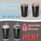 20 oz Tumbler with lid Double Wall Vacuum Insulated Tumblers Stainless Steel - Image 4