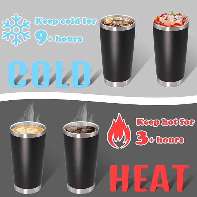 20 oz Tumbler with lid Double Wall Vacuum Insulated Tumblers Stainless Steel - Image 5