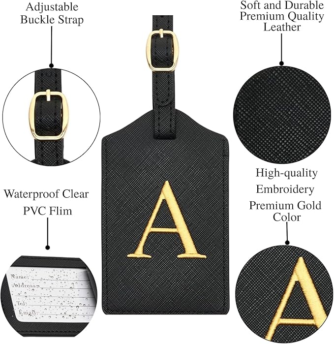 Luggage Tag PU Leather for Suitcase Baggage Handbag Travel Bag Label Suitcase - Image 3