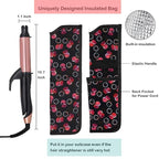 2 in 1 Hair Straightener and Curler, 1 Inch Ceramic Flat Iron & Curling Iron Combo, Mini Travel Dual Voltage 100‑240V, Fast PTC Heating, 360° Swivel Cord, Heat‑Resistant Travel Pouch, Rose Gold