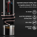 CONQUECO Portable Espresso Coffee Machine: 12V Electric Small Travel Expresso - Image 3
