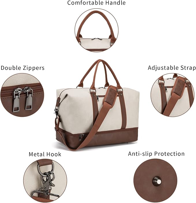 Weekender Overnight Bag Carry On Bag Travel Bag - Image 6