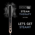 INFINITIPRO by CONAIR Steam Therapy Flat Iron, 1 1/2-inch Hair Straightener