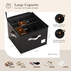 Criusia Shoe Organizer for Closet, Foldable Shoe Storage Organizer - Image 3