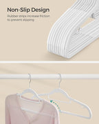 SONGMICS Pack of 50 Coat Hangers, Space-Saving Plastic Clothes Hangers - Image 3
