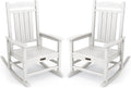 SERWALL Outdoor Rocking Chair Set of 2, HDPE Patio Rocking Chair All-Weather by SERWALL