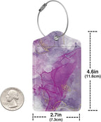 2 Pack Abstract Purple Luggage Tag - Image 5