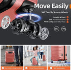 SHOWKOO Luggage Sets Expandable PC+ABS Durable Suitcase Sets Double Wheels TSA - Image 3