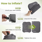 ATEPA Inflatable Stadium Seat Cushion, Self-Inflating Memory Foam Stadium Seats - Image 3